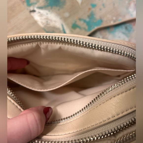 Tory Burch Perry Bombe Mini Puffy Logo Crossbody Bag in Cream - Picture 10 of 12